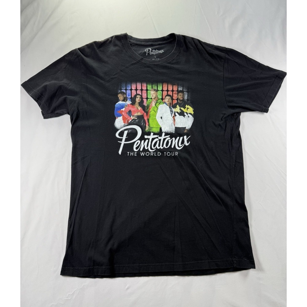 PENTATONIX World Tour Concert T-SHIRT Large Music‎ Black Band Graphic Tee